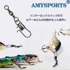 AMYSPORTS Fishing Snap Fishing Snaps with Rolling Interlocking Type for Bluefish and Saltwater 50 34kg Swivels, Snaps, Swivels, Snaps, B, Fishing,