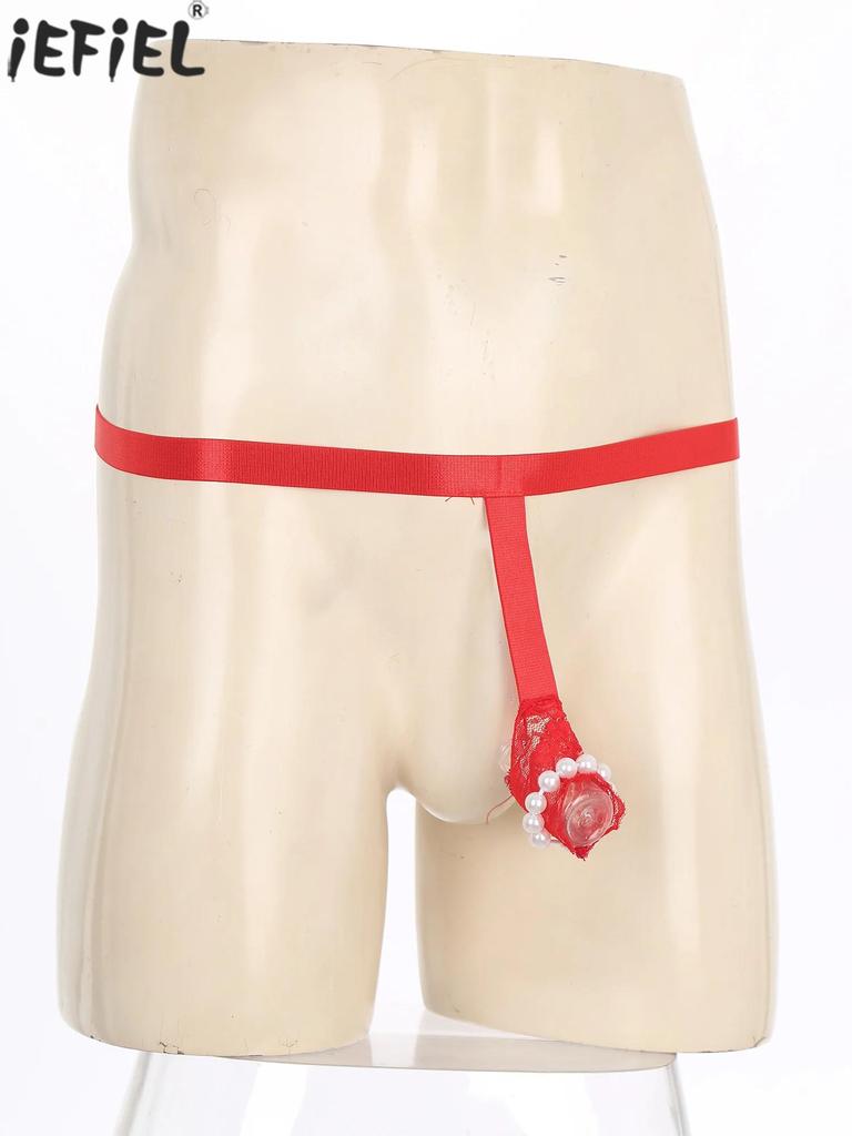 Men O Ring Enhancer Micro Thongs Backless Pole Hollow Out Opening Butt Flaunting Jockstrap Erotic Underwear