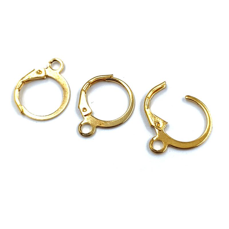 13*16 мм Новые Крючки-карабины Сплав Золотисто-Серебристый 20 Штук DIY Для Сережек Ювелирная Фурнитура Ювелирные Аксессуары