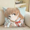 TTouko x Yuuu Anime Bloom Into You Square Sofa Pillow Cover Solid Color Living Room Home Decor Cushion Case