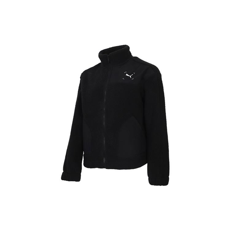Puma Женские черные бархатные пиджаки с воротником-стойкой, средняя длина 586612-01