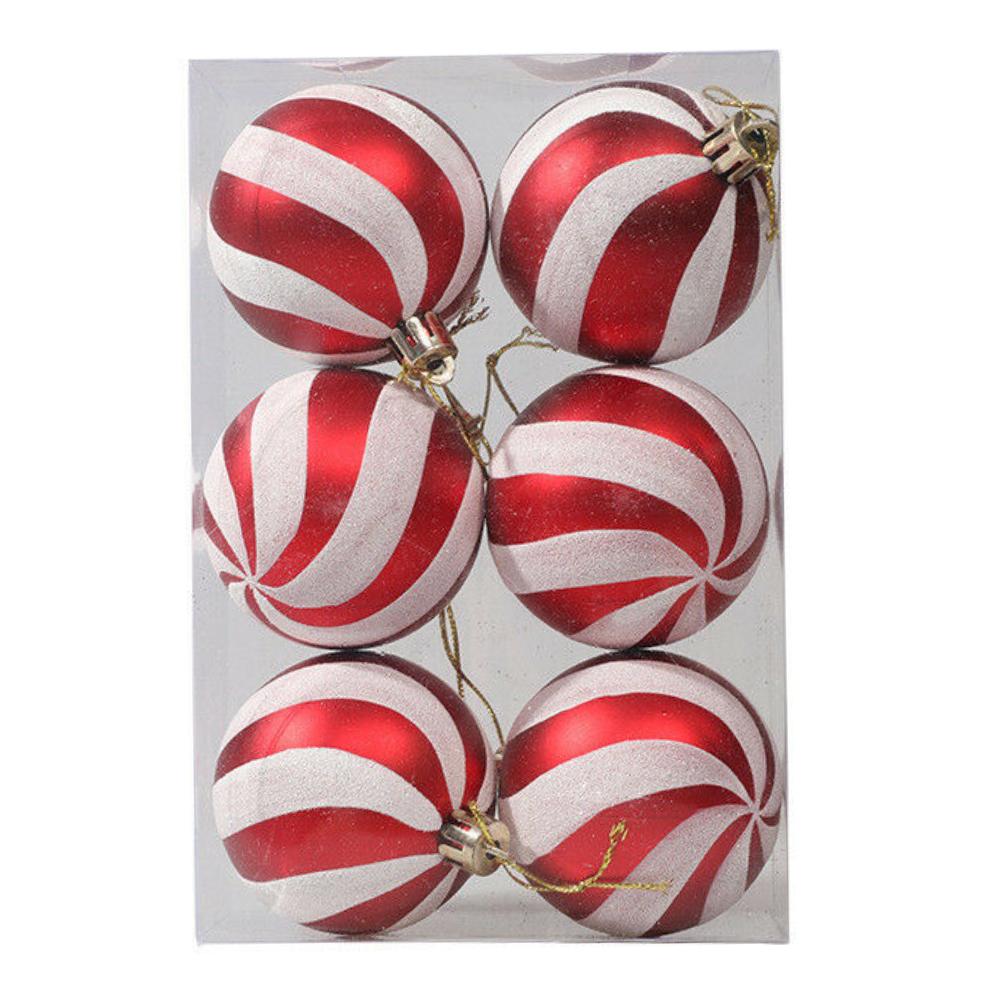 6шт Рождественские шары безделушки Рождественская елка Висячие украшения Домашняя вечеринка Украшения для мероприятий