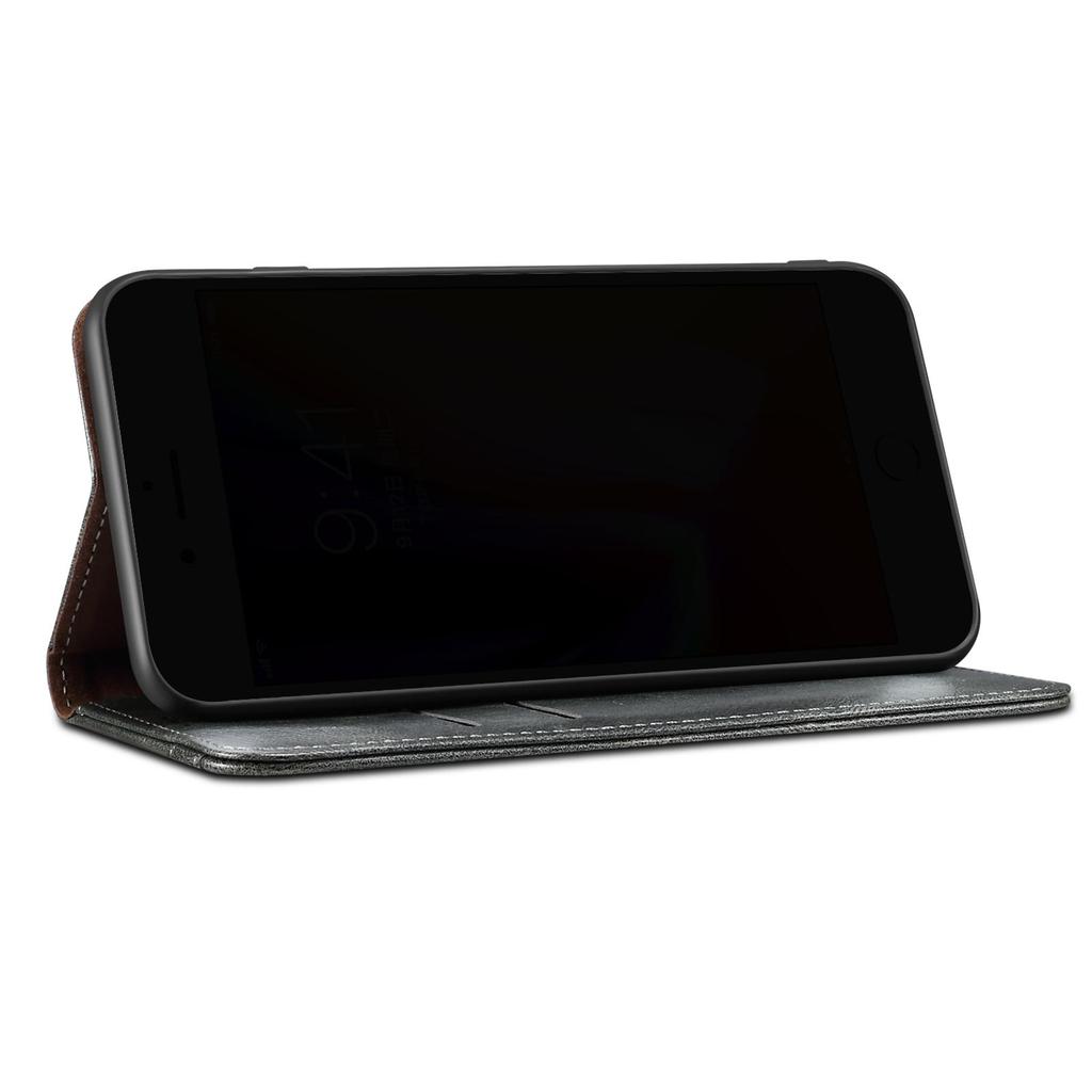 Высококачественный флип-чехол из искусственной кожи с маслом и воском для Samsung Huawei Honor OPPO Realme VIVO iPhone Xiaomi Redmi OnePlus Защитный чехол