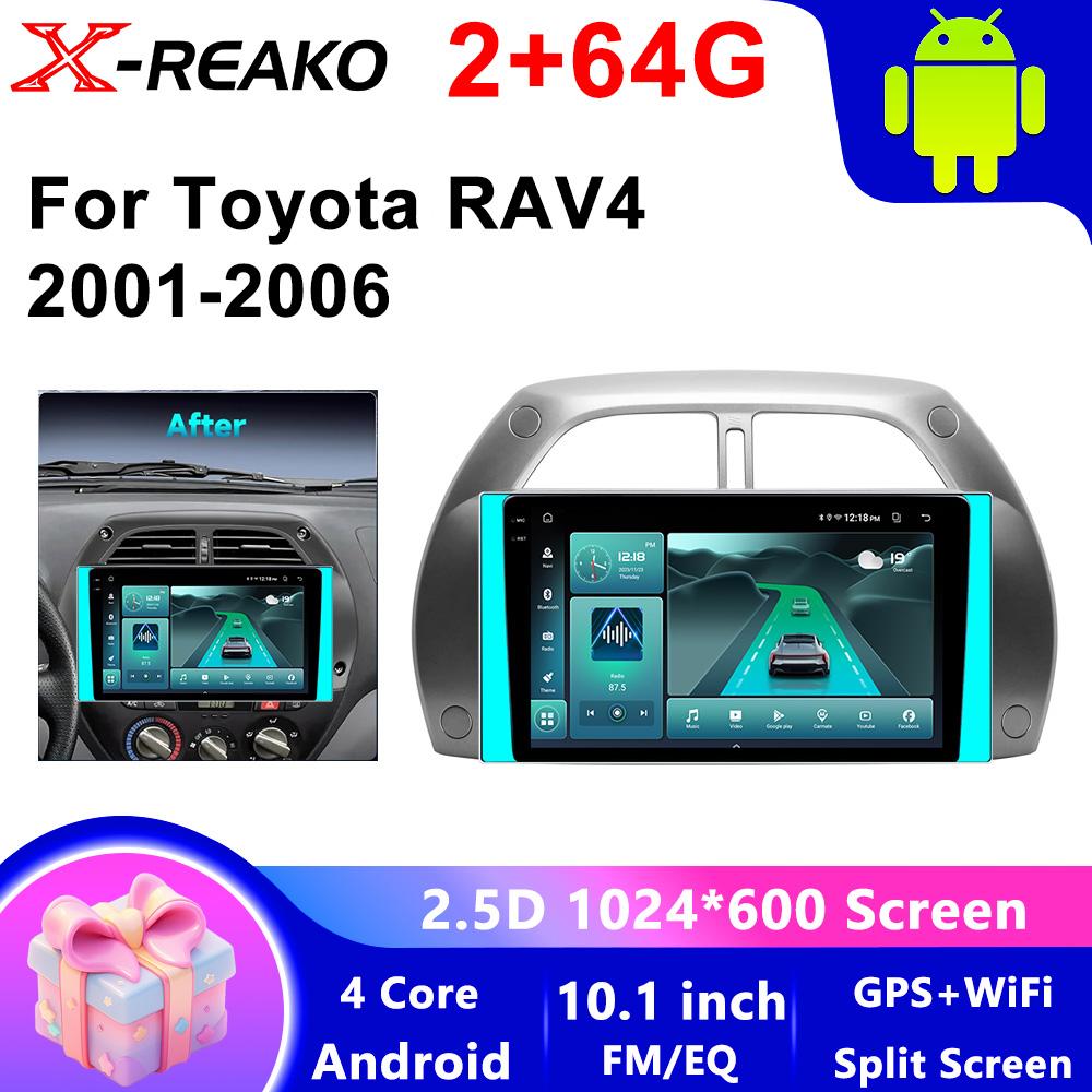2din Android автомобильный радиоприемник для Toyota RAV4 2001-2006 WirelessCarplay стереоплеер Авторадио WIFI GPS навигация FM головное устройство