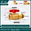 1-Inch Full Copper Quick Connect Ball Valve, Male/Female, Thickened DN25, for Underfloor Heating and Water Pipes.