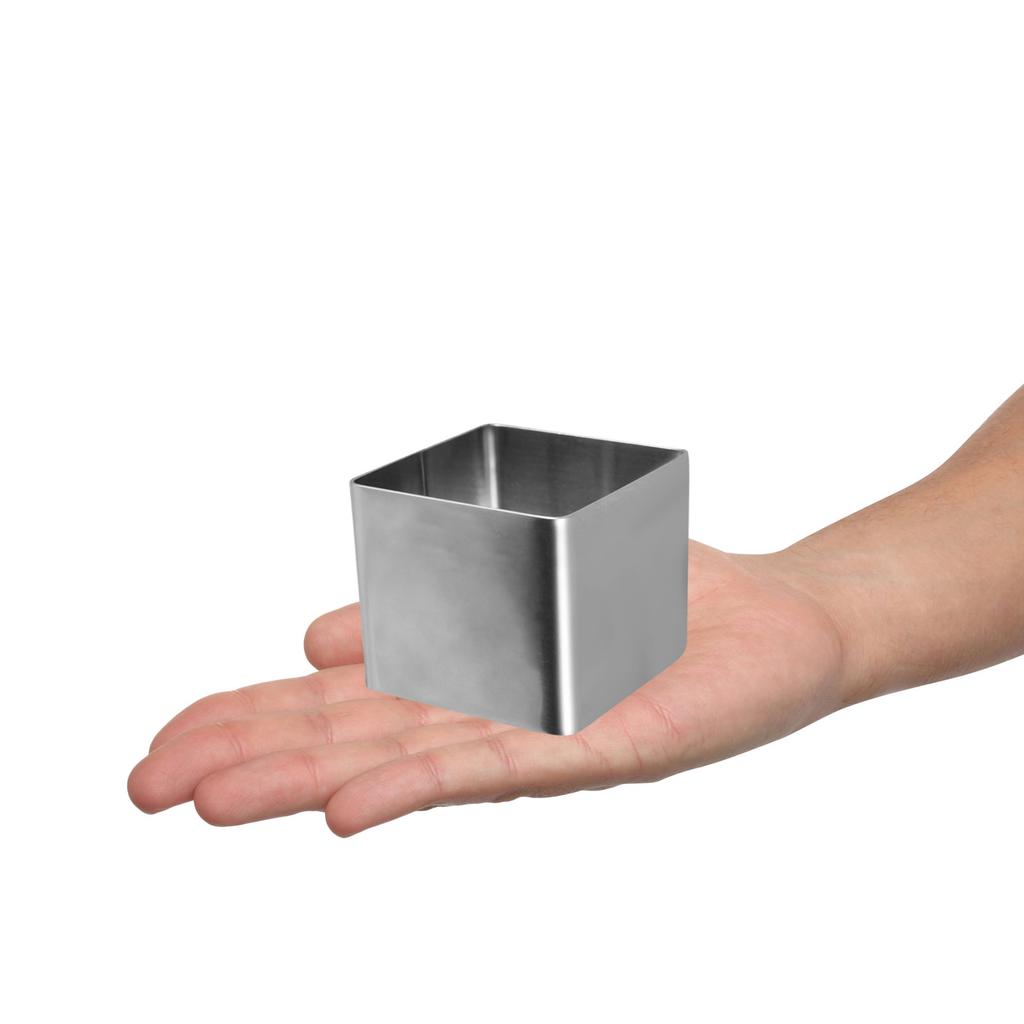 Квадратная форма для мусса Кольцо для торта из нержавеющей стали Серебристый Инструмент для выпечки Антипригарный Легко моется Многоразовый Идеально подходит для DIY приготовления выпечки