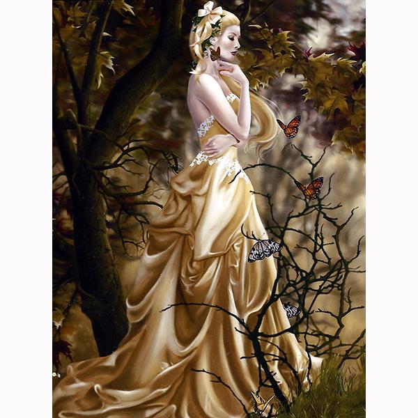 5D DIY Diamond Gothic Fantasy Art Butterfly Fairy Embroidery Diamond Painting Portrait Collection Abstract Diamond Painting