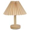 Warm Light Table Lamp Vintage Pleated Bedside Light USB Powered Decorative Lamp for Bedroom Creative Gift