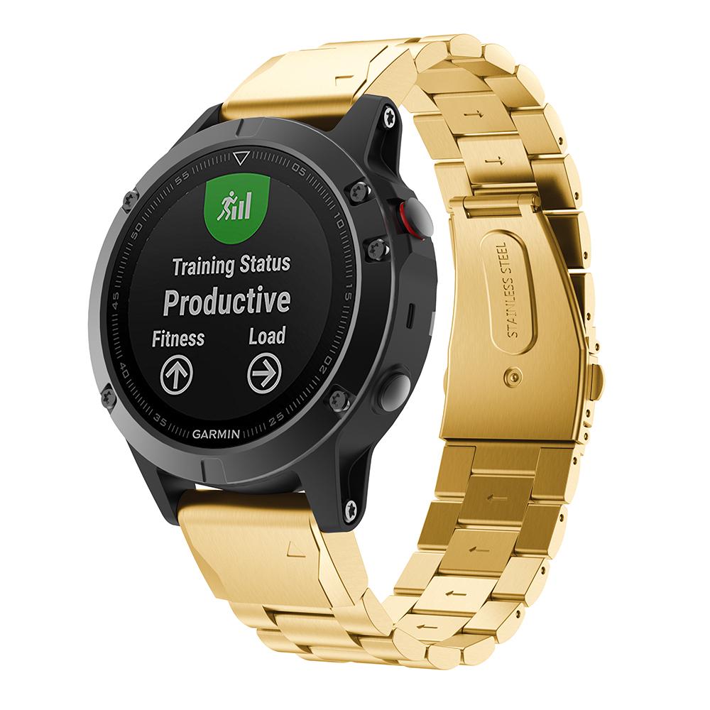 Stainless Steel Link Chain Watch Band Replacement for Garmin Fenix 5