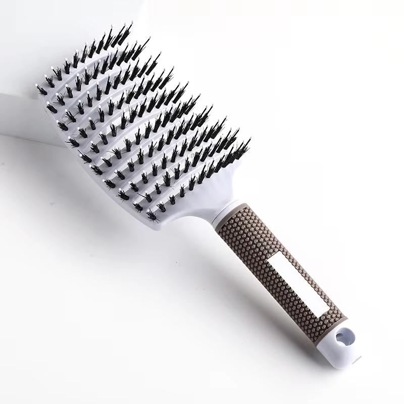 Factory Curved Vent Brush Curly Bristle Nylon Brush Wet and Dry Detangling Massage Hair Comb