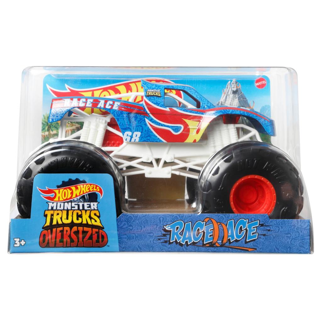 Hot Wheels Monster Truck Big Size Race Ace [Мини-машина 1:24] [3 и выше] GTJ37
