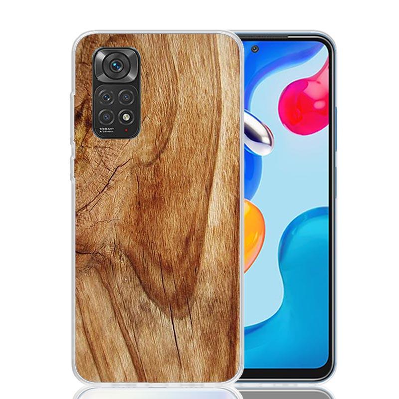 Wood Wooden Pattern Case Phone Cover for Xiaomi Redmi Note 14 13 12S 12 11S 11 11T 11E 10S 10 Pro Plus 5G Trend Fundas Note 13 1