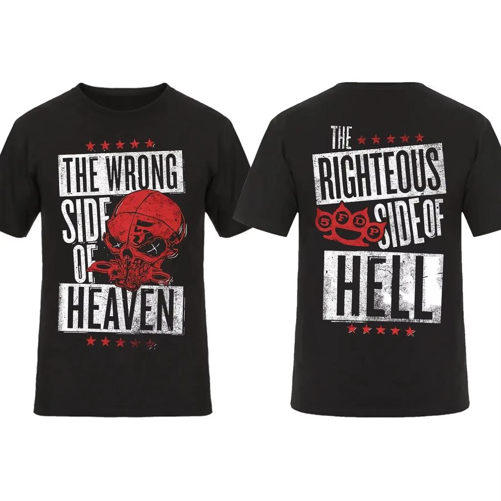 Men's Women T Shirt Biker Skully Black By Five Finger Death Punch Youth Cotton Tops Tees Streetwear Loose Casual Trendy Vintage