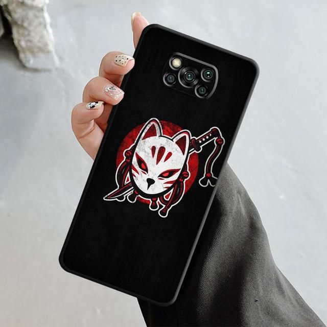 Маска самурая Дракона и Волка для Xiaomi Poco X3 Nfc X4pro X5 M3 для Mi 12 13 11 10 10t 8 Note10 Lite 11ultra 11t Pro F1, чехол