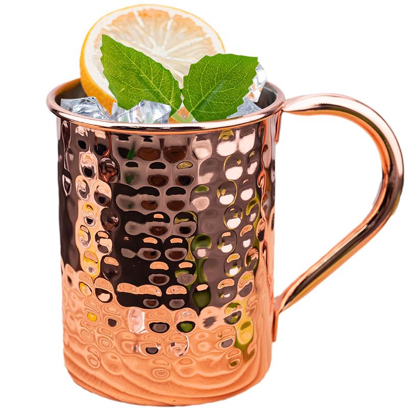 Новейший коктейльный бокал винный кружка Moscow Mule кружка для пива с молотковой отделкой с медным покрытием инструменты для кофейни посуда для Рамадана