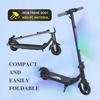 6'' Foldable Electric Scooter,Max Speed 12 km/h,LED Colorful Lights & Display,5-8KM of Range,with Electronic Brake,for Kids 6-12 Years