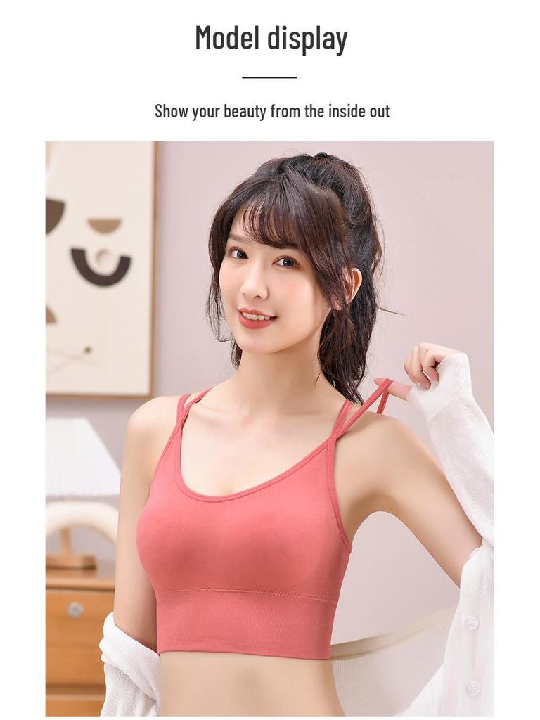 Plus Size Ribbed Strappy Sports Bra - Shockproof, Comfortable & Thin for Women’s Fitness