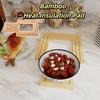 Hollowed-out Bamboo Placemat Natural Anti Scalding Mat Bamboo Heat Insulation Pad  Kitchen Use