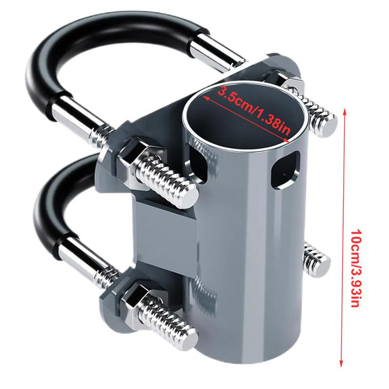 Pole Clamp U-Bracket RV Mast Pole Antenna Mounting Clamp Stable Support Hoop Clamp Fixing Bracket For Camping Roof Yacht Outdoor