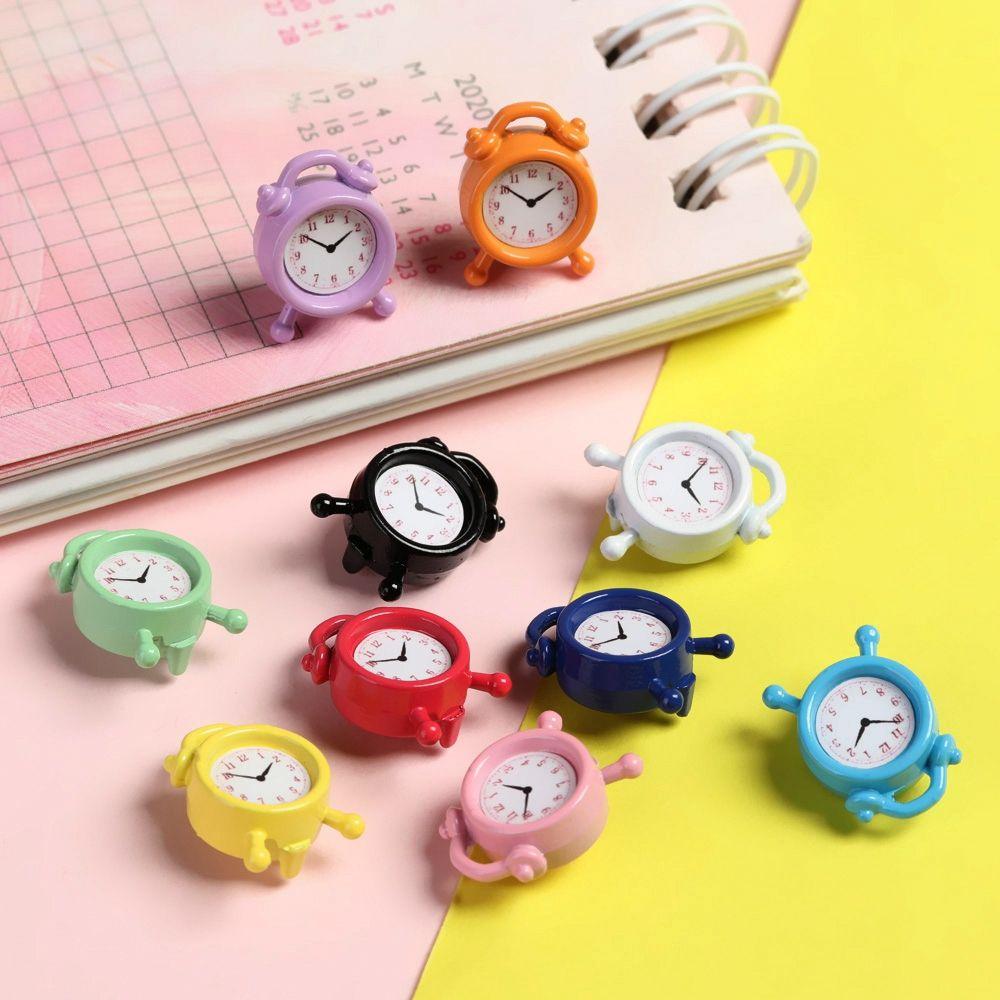 15*10mm 1:12 Scale Accessories Doll Clocks Alarm Clock Mini Home Decoration Dollhouse Miniature Toy
