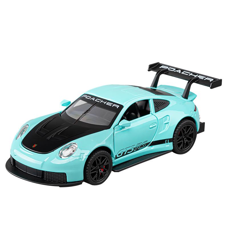 1/32 Porsche GT3 RS Суперкар Сплав Литой Металлический Модель Звук и Свет Игрушка Детская Игрушка на День Рождения Подарок Коллекционировать Хобби Модель Детская Игрушка
