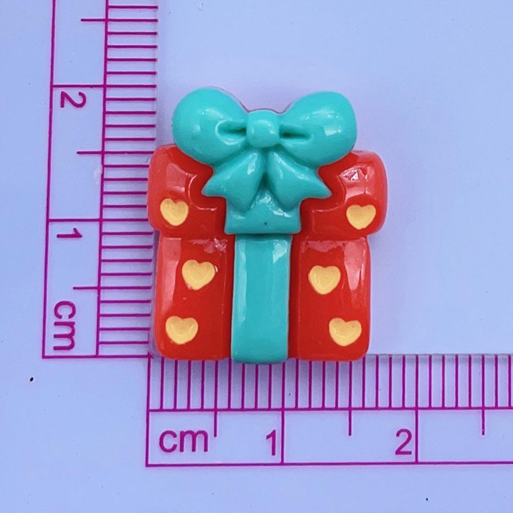 Cartoon Christmas Bell Resin Accessories Diy Cream Glue Hairpin Mobile Phone Case Shoe Buckle Christmas Tree Decoration