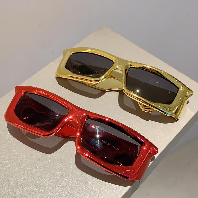 Солнцезащитные очки прямоугольной формы с большой оправой для женщин и мужчин, винтажные солнцезащитные очки с плоским верхом для мужчин, дизайнерские очки класса люкс в стиле стимпанк