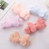 Butterfly Hair Bands for Women Solid Coral Fleece Elastic Bow Headband Soft Wash Face Head Band Cute Girls Accessories Headwrap