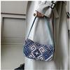 Chic Color Block Design Handbag For Everyday Use With Spacious Nylon Lining