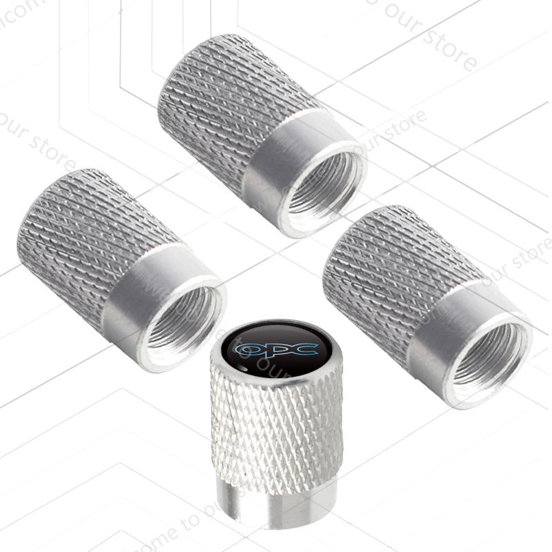 4Pcs/Set For OPC Line LOGO Badge Opel Corsa Ampera Astra Adam Mokka Vauxhall Vectra Car Wheel Tire Valve Caps Tyre Stem Covers PF5