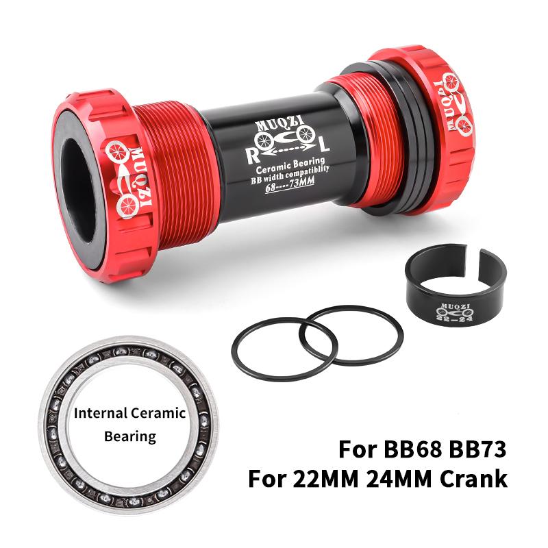 MUQZI Ceramic Bottom Bracket BB68 BB73 Thread BB86 BB90 BB92 Press Fit Bike Bottom Bracket For 22 24mm Crankset