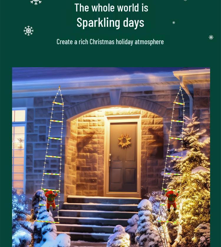 Светодиодная гирлянда «Дед Мороз»: Декоративные праздничные огни для помещений/улицы