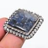 Натуральный Содалит Драгоценный Камень Ручной Работы Серебро 925 пробы Ювелирное Кольцо Размер 9 f5R68