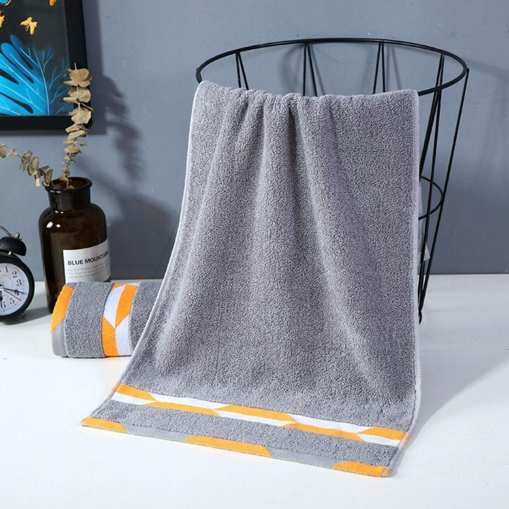 Хлопковое полотенце для лица Мягкое полотенце Взрослое Сплайсинг Вышивка Утолщенное Впитываемость Пляжные полотенца Банное полотенце