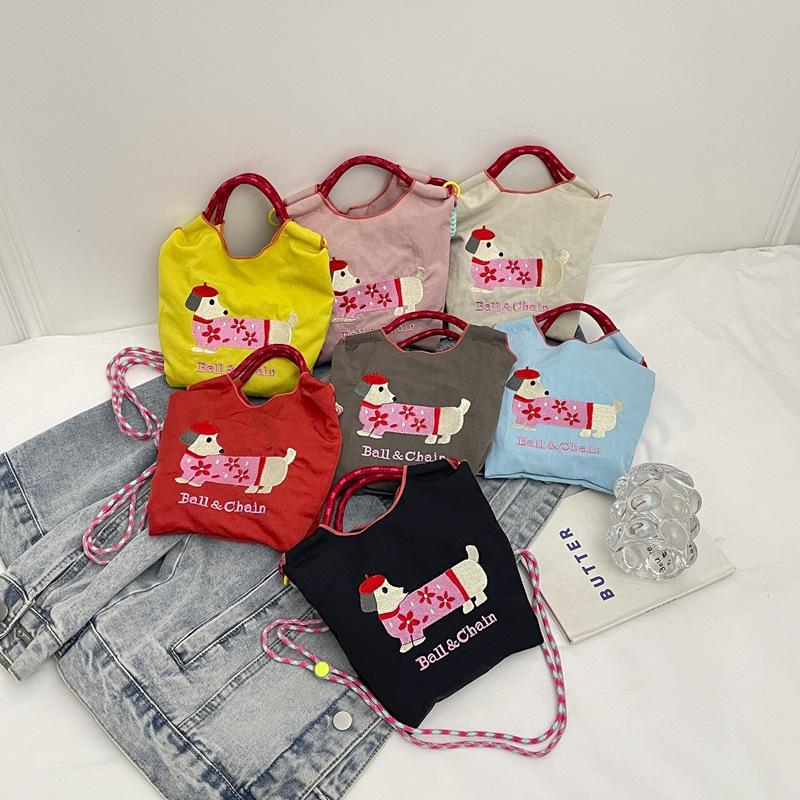 Stylish Dachshund Embroidered Nylon Crossbody Bag for Women - Autumn/Winter 2024 Collection