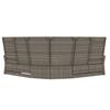 Corner Sofa with Reclining Function and Cushions Grey Poly Rattan