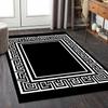 Luxury Carpet for Living Room Modern Black White Geometric Non-slip Lounge Soft Rugs Decoration Home Bedroom Floor Door Mat