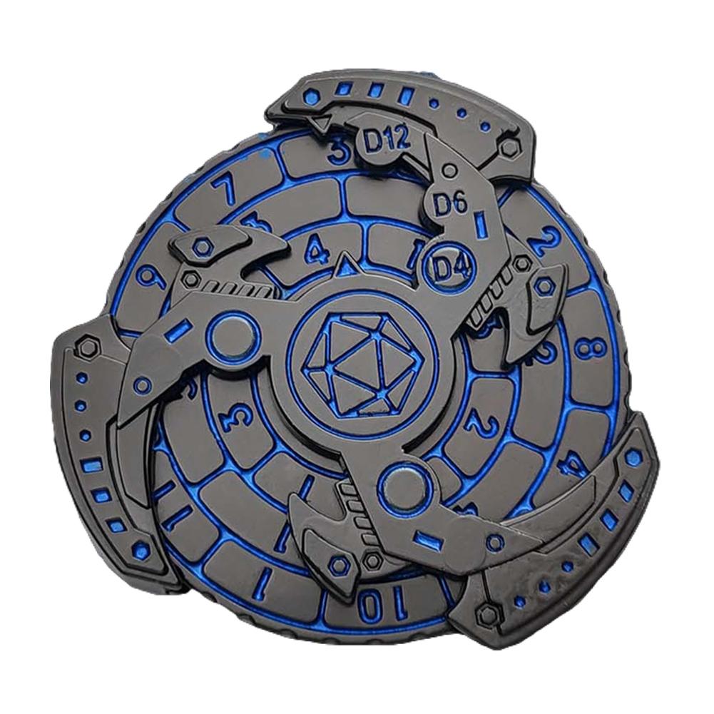 7-в-1 Игральные кости DND с гироскопом и металлическим наконечником Металлическая рулетка DND Спиннер для игровых костей Fidget Dice Spinner для TRPG MTG Dungeons and Dragons