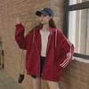 Официальный женский классический свободный свитер на молнии с капюшоном, бархатная куртка 2020 года, модный топ