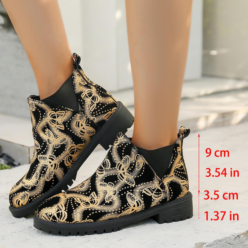 Осенние женские ботильоны с острым носком и толстым каблуком, женская обувь на платформе для улицы, обувь на каблуке больших размеров, женские ботинки