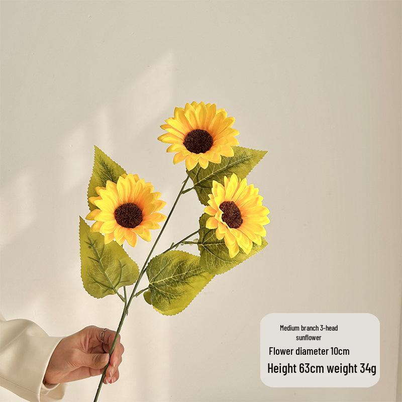 Букет подсолнухов - Искусственные шелковые цветы для украшения гостиной, офиса, спальни