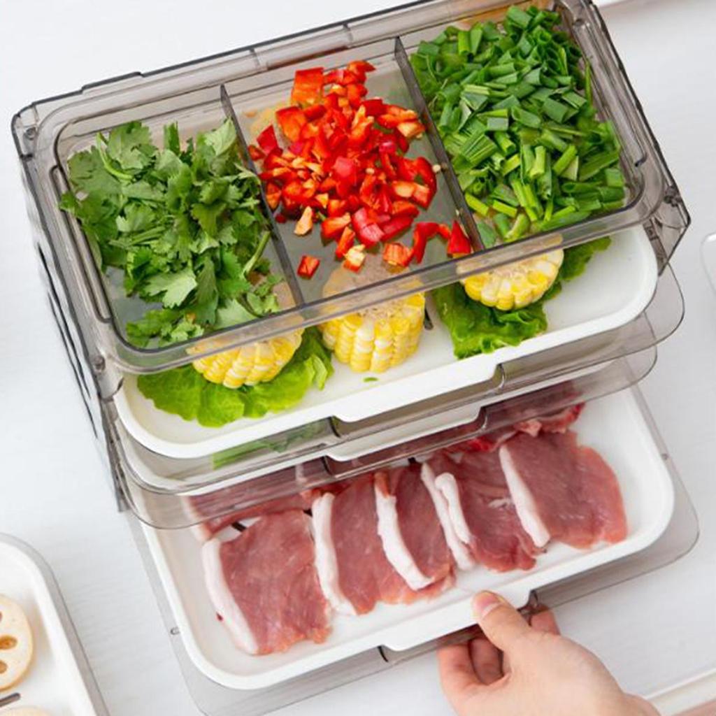 Контейнеры для хранения продуктов Поднос Органайзер для кухни Холодильник для