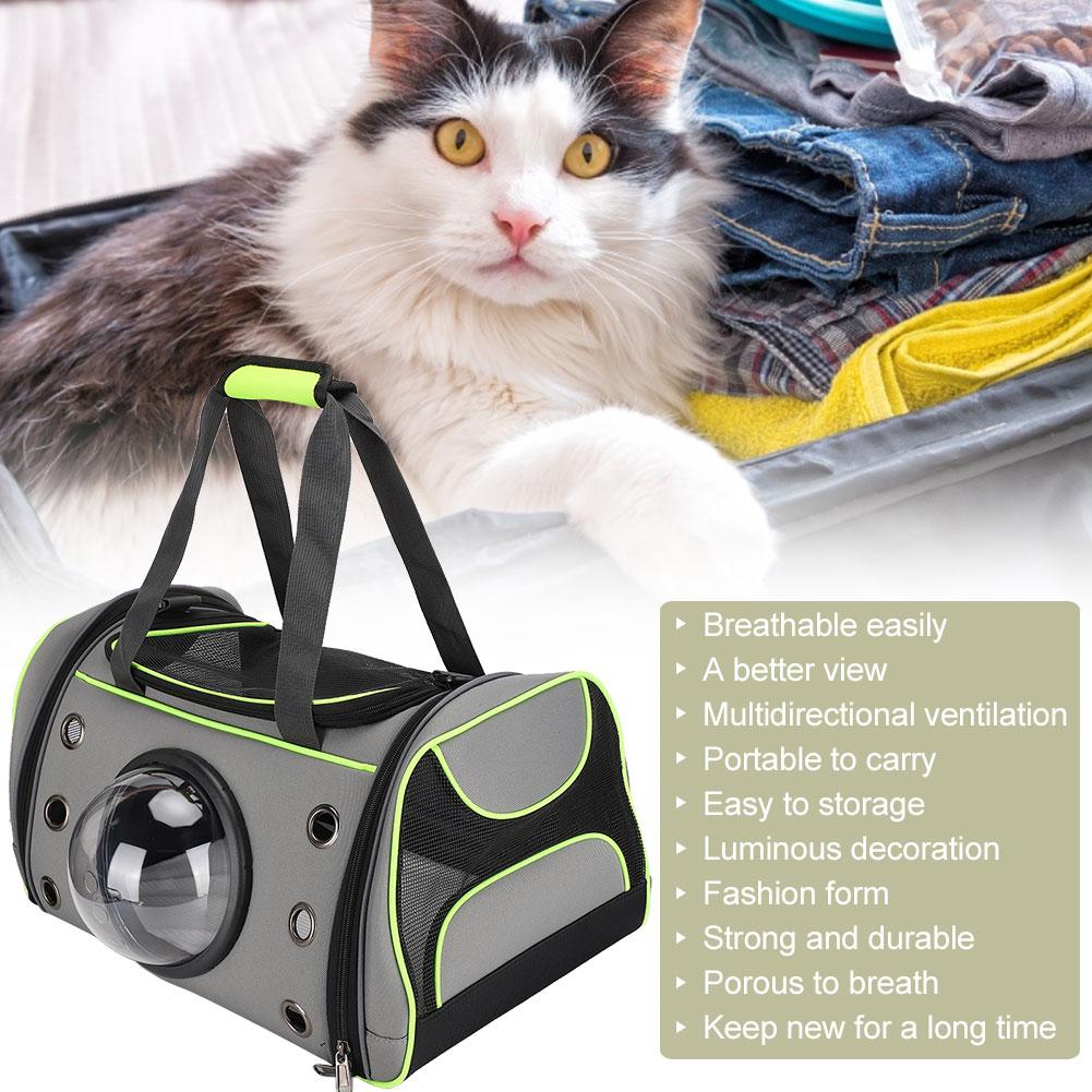 Портативная складная сумка-переноска для собак и кошек, дышащая дорожная сумка, прозрачная космическая капсула астронавта