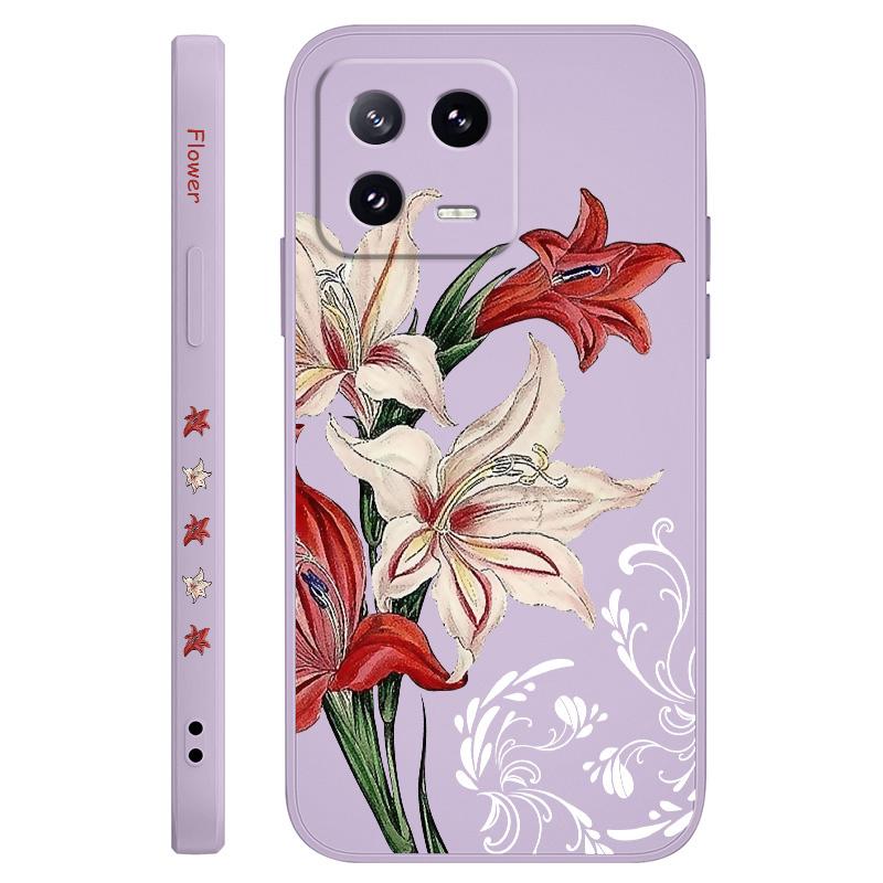 Соблазнительный Цветочный Чехол Для Телефона Для Xiaomi Mi 15 14 14T 13 13T 12 12X 12T 12S 11 11T 10 10T 9 9T Pro Lite Жидкий Силиконовый Чехол