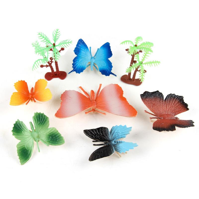 Имитация Насекомое Модель Животного Набор из 8 штук Бабочка Набор из 6 штук Жук Скорпион Муравей Сороконожка Статическая Фигурка Игрушка