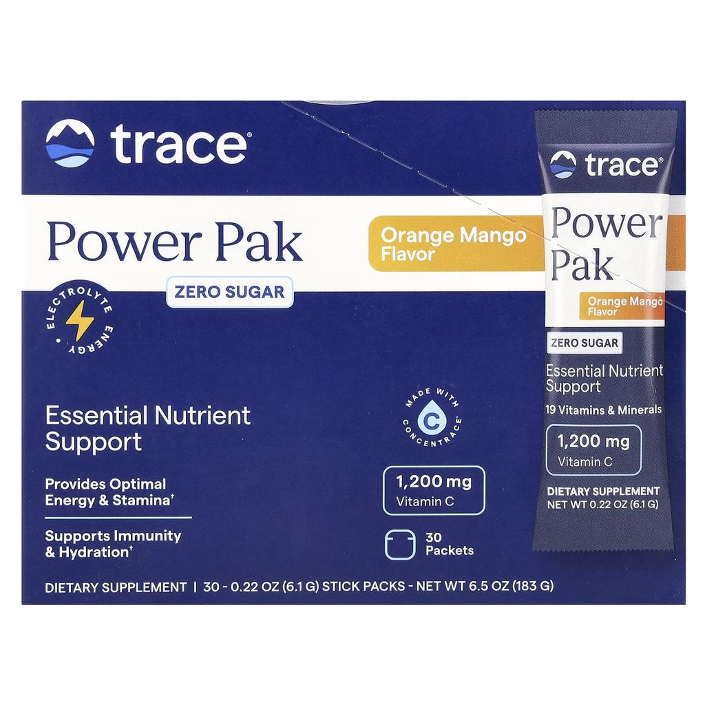 Power Pack, Sugar Free, Orange Mango, 30 Packets, 6.1G (0.22Oz) Each