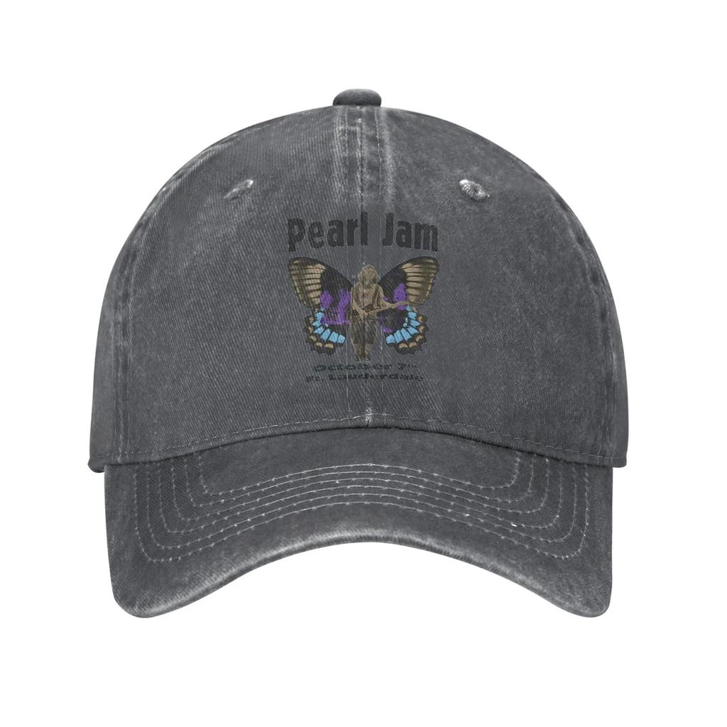 Washed Baseball Cap Music Pearls Jam  Summer Trucker Hat For Female Male  y2k Cute Kpop Rock Sun Snapback Cap
