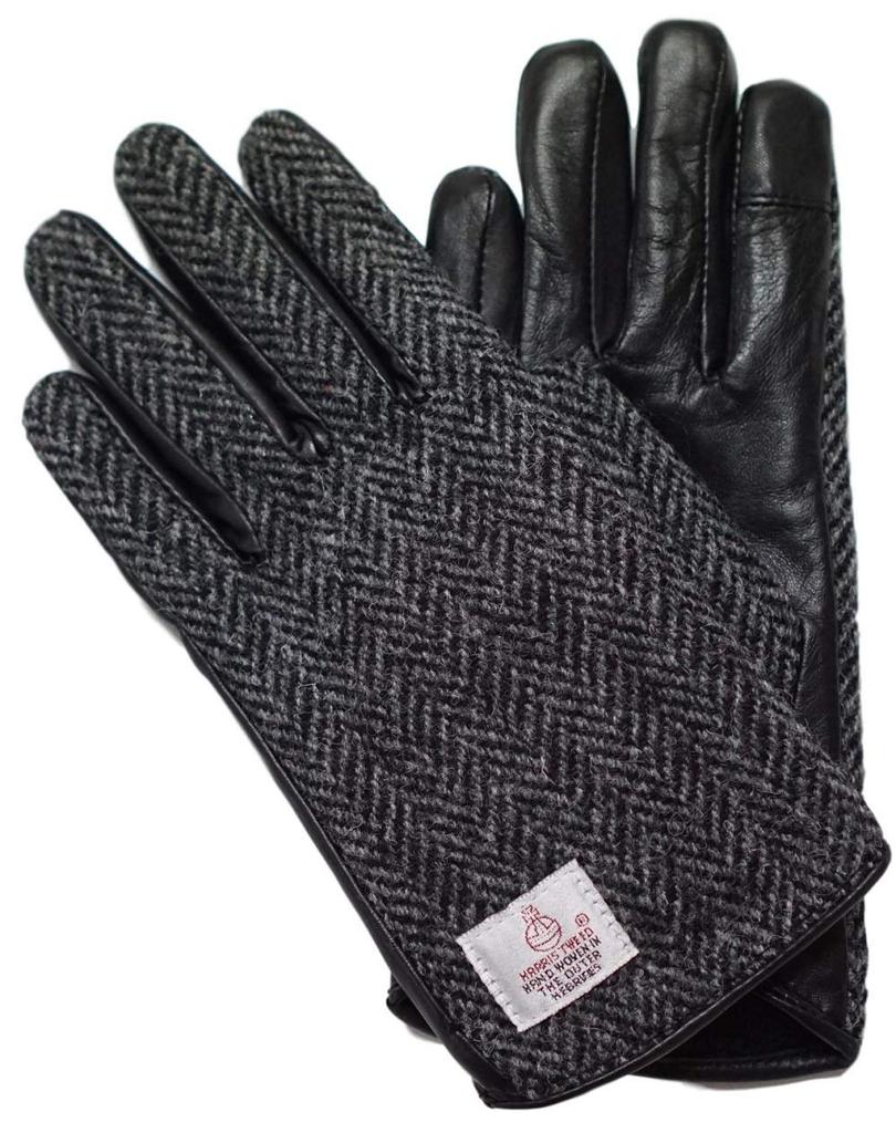 Sleeping Sheep Harris Tweed Curved Hem Leather Neck Satchel Pencil Gloves Women's Gloves, Warmer, Scarf, 2-Way Bag, Earmuffs, Blue, Case, (SD2003