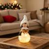 Festive Resin Figurines Christmas Luminous Ornament, Durable with Warm LED Light Design, Ambient Lighting Figures Add Holiday Atmosphere Figurine for