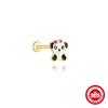 S925 Sterling Silver Cartoon Animal Ear Bone Stud Oil Drop Flat Head Threaded Piercing New Small Cute Fun Trendy Ear Jewelry